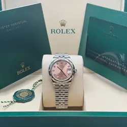 ROLEX DATEJUST31 NEW 2025 PINK DIAMOND SCATTERED DIAMOND STAINLESS STEEL JUBILEE