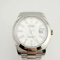 ROLEX DATEJUST II 116300 41MM WHITE DIAL STAINLESS STEEL BOX PAPER 2018