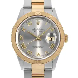ROLEX DATEJUST THUNDERBIRD 16263 GRAY ROMAN 3 ROW OYSTER BRACELET T NUMBER S...