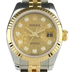 ROLEX DATEJUST 179173G YG DIAMOND AUTOMATIC LADIES #BS077