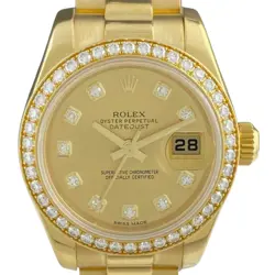 ROLEX DATEJUST 179138G YG DIAMOND AUTOMATIC LADIES #BS008
