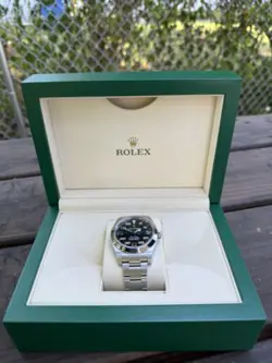ROLEX AIR-KING 116900 SILVER OYSTER BRACELET WITH SILVER BEZEL WITH BOX