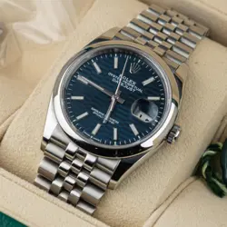 ROLEX DATEJUST BLUE DIAL 36MM W/ JUBILEE BRACELET  (126200) W/ BOX & PAPERS