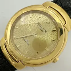 ROLEX CELLINI COMPUTER DIAL 18K YELLOW GOLD 33MM - WITH GUARANTEE CARD - 6622 -