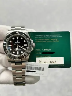 ROLEX SUBMARINER 124060 WITH CARD BLACK DIAL 41MM OYSTER BRACELET