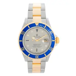 ROLEX SUBMARINER 16613 SERTI DIAL 2-TONE STEEL & GOLD  WATCH WITH ROLEX BOX