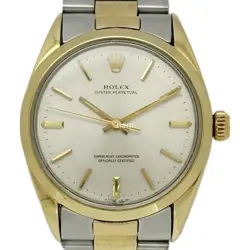 ROLEX OYSTER PERPETUAL GOLD PLATED TWO TONE AUTOMATIC MEN'S 34MM VINTAGE - 1024