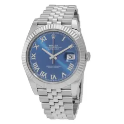 ROLEX OYSTER PERPETUAL DATEJUST AUTOMATIC BLUE DIAL MEN'S WATCH 126334 BLRJ