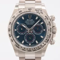 ROLEX COSMOGRAPH DAYTONA 116509 WG AT BLUE-FACE 1 EXTRA LINK