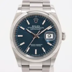 ROLEX DATEJUST 126200 SS AT BLUE-FACE 2 EXTRA LINKS