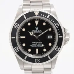 ROLEX SEA-DWELLER 16600 SS AT BLACK DIAL 4 EXTRA LINKS