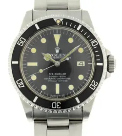 1980 ROLEX SEA-DWELLER 1665 STAINLESS STEEL WATCH GREAT WHITE PATINA