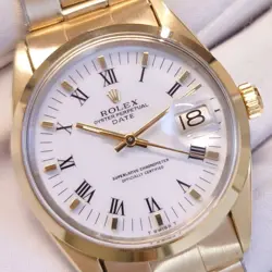 ROLEX 1550 OYSTER PERPETUAL DATE STAINLESS STEEL AUTOMATIC MEN'S WATCH