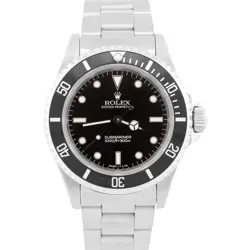 1996 ROLEX SUBMARINER NO-DATE BLACK STAINLESS STEEL DIVE OYSTER 40MM WATCH 14060