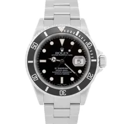 2024 CPO ROLEX SUBMARINER DATE BLACK STAINLESS STEEL 40MM NO-HOLES 16610 WATCH