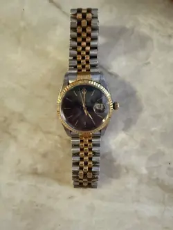 ROLEX OYSTER PERPETUAL DATE JUST TWO TONE 36 MM USED