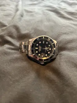 Rolex Submariner Oyster Date Steel Black Dial Mens Watch W/Partial Band