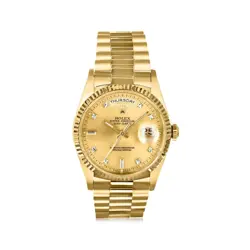 ROLEX DAY-DATE PRESIDENT CHAMPAGNE DIAMOND 36MM 18K YELLOW GOLD FLUTED 18238