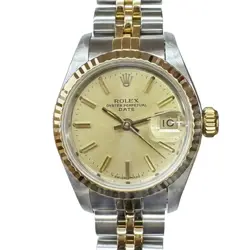 ROLEX DATEJUST GOLD GOLD AND STEEL NECKLACE WATCH AUTHENTIC