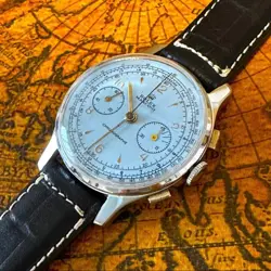 STUNNING RARE VINTAGE ROLEX CHRONOGRAPH MARCONI MANUAL SKY BLUE