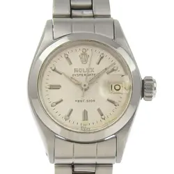 ROLEX OYSTER DATE CAL.1315 ANTIQUE 6406 STAINLESS STEEL HAND WOUND MEN SILVE