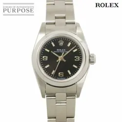 ROLEX OYSTER PERPETUAL 76080 A WOMEN WATCH BLACK AUTOMATIC AUTOMATIC OYSTER P