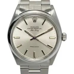 ROLEX AIR KING OYSTER PERPETUAL 5500 SILVER AUTOMATIC MEN WATCH