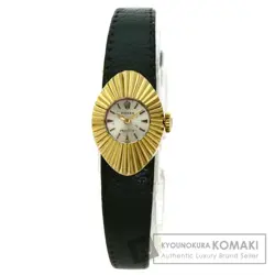 ROLEX CHAMELEON 9667 PRECISION ALMOND ANTIQUE WATCH K18YG LEATHER WOMEN