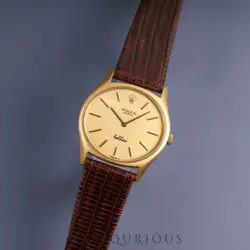 ROLEX CELLINI 3806 HAND WOUND CAL.1601 750 LEATHER TAILLOCK (GP) GOLD DIAL NO