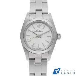 ROLEX OYSTER PERPETUAL 76080 SILVER BAR NO. Y WOMEN USED WATCH