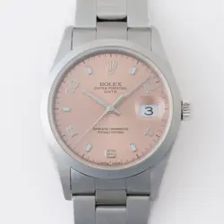 ROLEX OYSTER PERPETUAL DATE 15200 VINTAGE SELF-WINDING SS CASE & BELT 1999