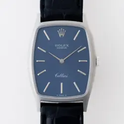 ROLEX CELLINI 3807 VINTAGE HAND-WINDING 18KWG CASE & LEATHER BELT 1972