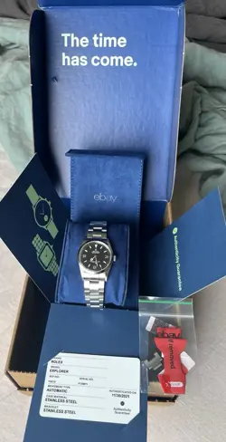 ROLEX EXPLORER I BLACK 36MM 3-6-9 STAINLESS STEEL WATCH 114270