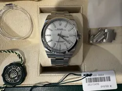 ROLEX OYSTER PERPETUAL 39MM WHITE DIAL 114300, 2019