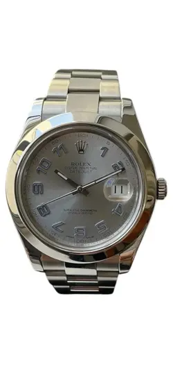 ROLEX DATEJUST II 41MM SILVER ARABIC DIAL 116300