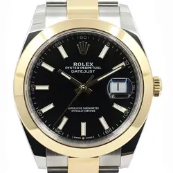 ROLEX DATEJUST 41 126303 SS/YG MODEL SMOOTH BEZEL MEN'S AUTOMATIC #U143