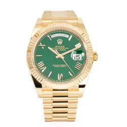 ROLEX DAY-DATE M228238-0061 40MM 18K YELLOW GOLD GREEN DIAL AUTOMATIC WATCH