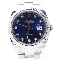 ROLEX BLUE DIAMOND DIAL 41MM STEEL MEN'S WATCH 126334