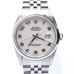 ROLEX 36MM STEEL DATEJUST JUBILEE BAND WATCH 16200 AA20674