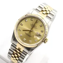 Rolex 18K Gold Combo 10P Diamond Dayjust 36mm Men's Watch 16233 AA47938