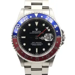 ROLEX GMT MASTER1 PEPSI OYSTER STEEL AUTOMATIC MEN'S WATCH 40MM M16700