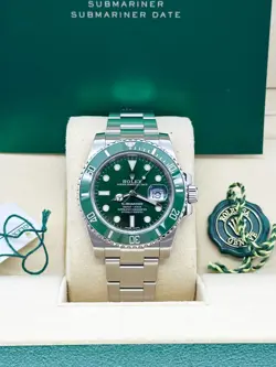 ROLEX 116610LV SUBMARINER HULK GREEN CERAMIC STAINLESS STEEL MARK 3