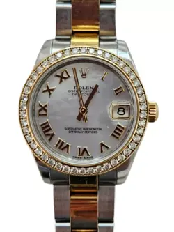 ROLEX DATEJUST OYSTER PERPETUAL WITH FACTORY DIAMONDS