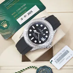 Rolex Yacht-Master 42mm M226679TBR 18K White Gold Baguette Automatic Men's Watch