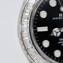 Rolex Yacht-Master 42mm M226679TBR 18K White Gold Baguette Automatic Men's Watch