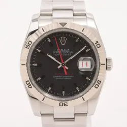 ROLEX DATEJUST TURN-O-GRAPH 116264 SS×WG AT BLACK DIAL 3 EXTRA LINKS