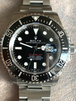 ROLEX SEA-DWELLER 126600 SILVER OYSTER BRACELET WITH BLACK BEZEL 2023