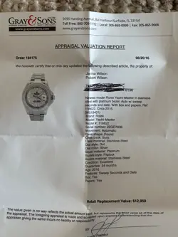 ROLEX  YACHT-MASTER 40MM PLATINUM 16622 YR 2016