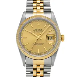 ROLEX 4/17  DATEJUST 16233 NUMBER 1997 MANUFACTURED CHAMPAGNE WATCH WRISTWATCH R