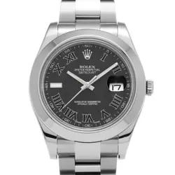 ROLEX 4/17  DATEJUST II 116300 RANDOM SERIAL BLACK WATCH R45_0414